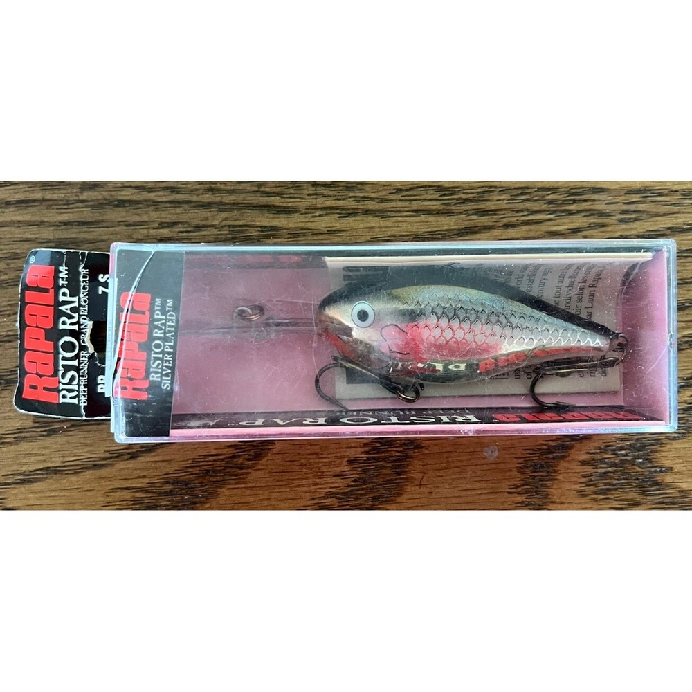Rapala RR-7 S‎ Silver / Black Risto Rap Crankbait NIB
